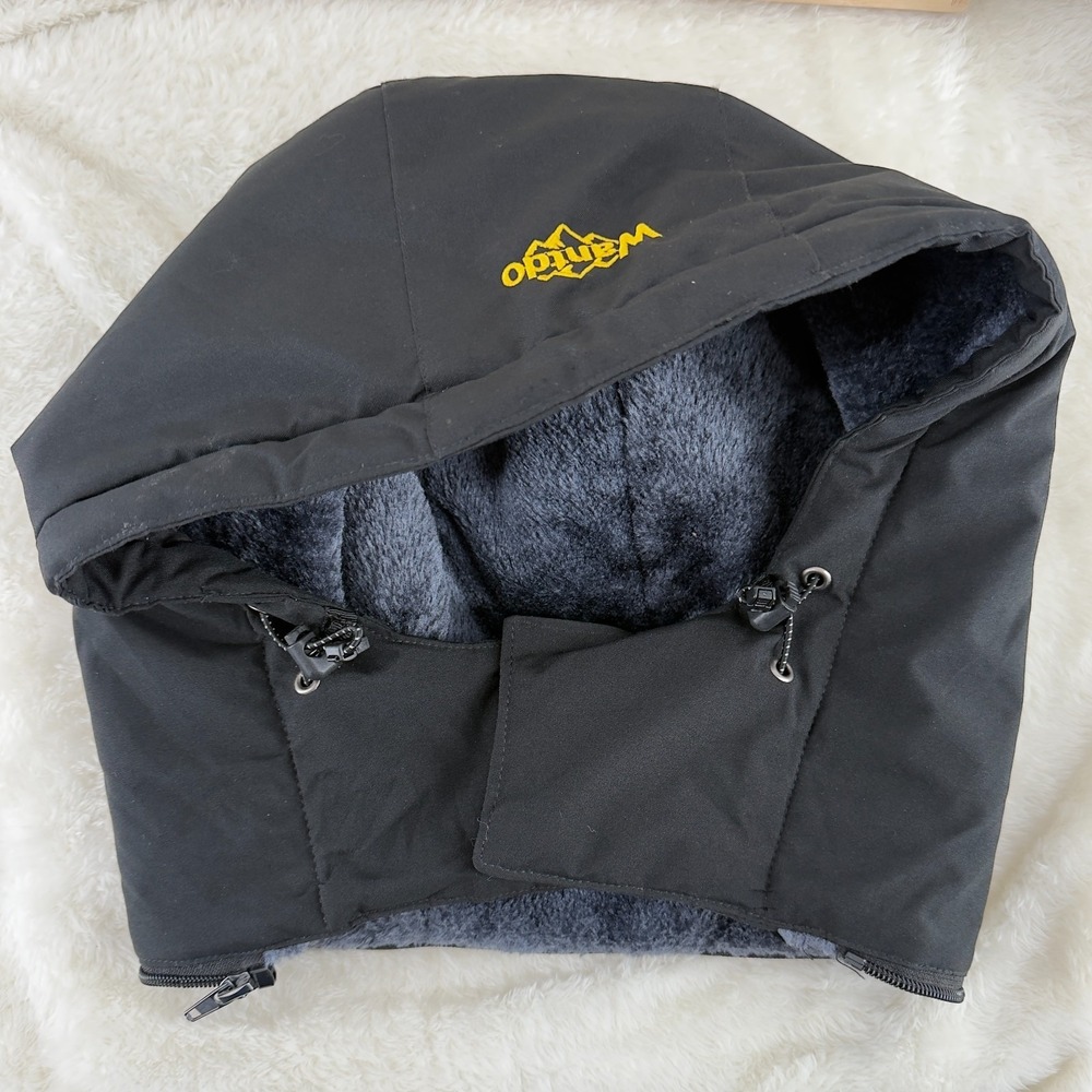 Wantdo Replacement Hood Black Fleece Lined Winter Ski Jacket Coat Removable ONLY